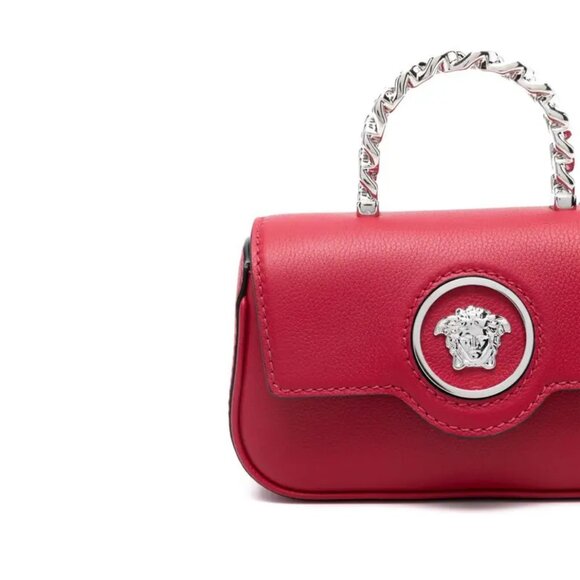 Versace La Medusa Mini Crossbody Bag - Red - Picture 3 of 11